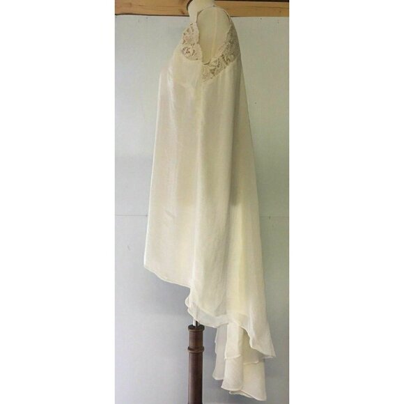 Dress the Population Womens Ivory Crochet Asymmetrical Camilla Dress Size L - Picture 5 of 7
